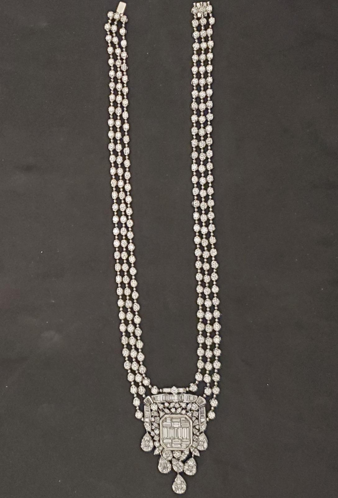 Taglio misto NWT $312, 350 Importante collana di diamanti da 32 carati in 18 carati, splendidamente scintillante in vendita