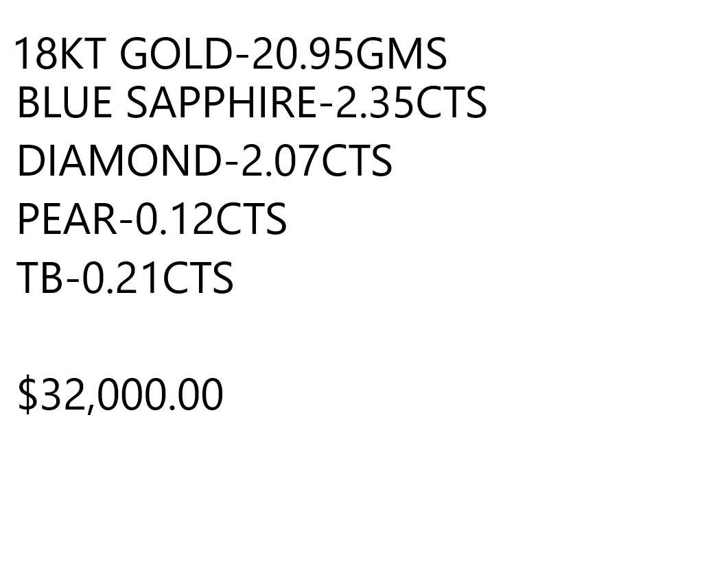 NWT $32, 000 18KT Gold Fancy Gorgeous Glittering Sapphire Diamond Necklace In condizioni Nuovo in vendita a New York, NY