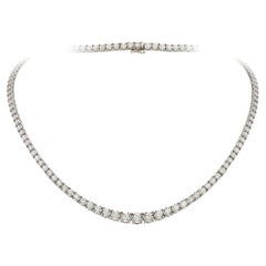 NWT $33, 500 18KT Fancy Large Glittering Fancy Graduate Diamond Strang Halskette