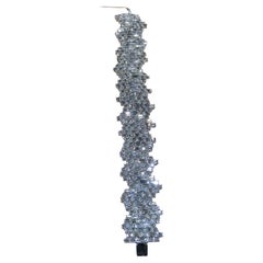 NWT $330, 000 18KT Gold Glittering Fancy 45CT Trillion Baguette Diamond Bracelet