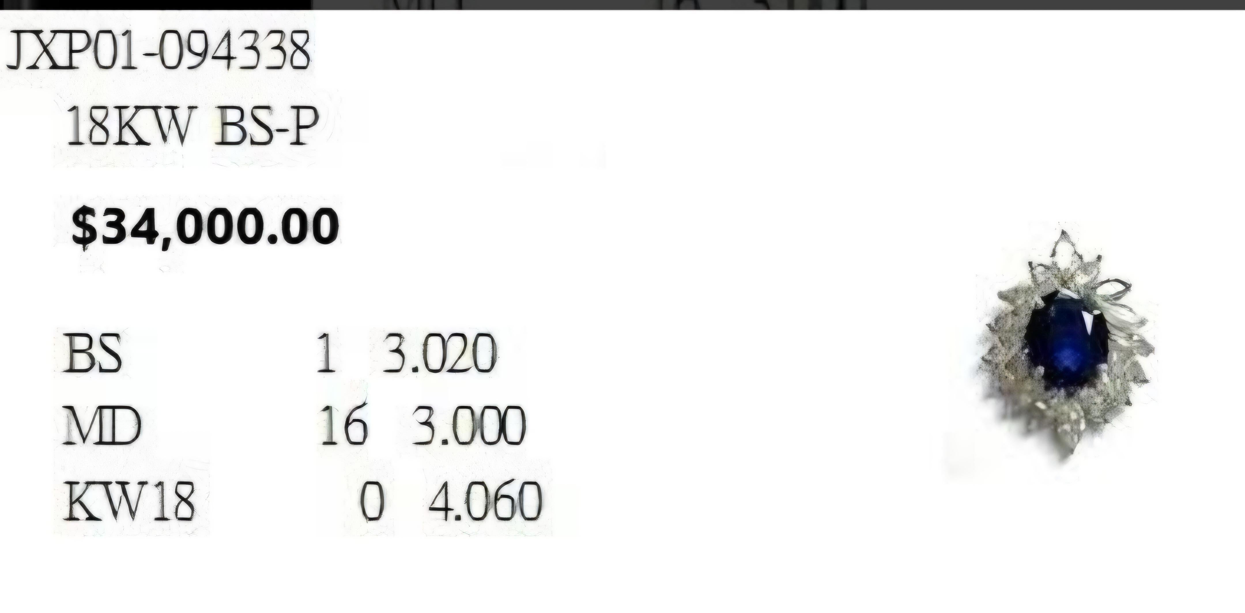 NEU $34, 000 18KT Großer glitzernder 6CT natürlicher Saphir-Diamant-Anhänger mit natürlichem Saphir im Zustand „Neu“ im Angebot in New York, NY