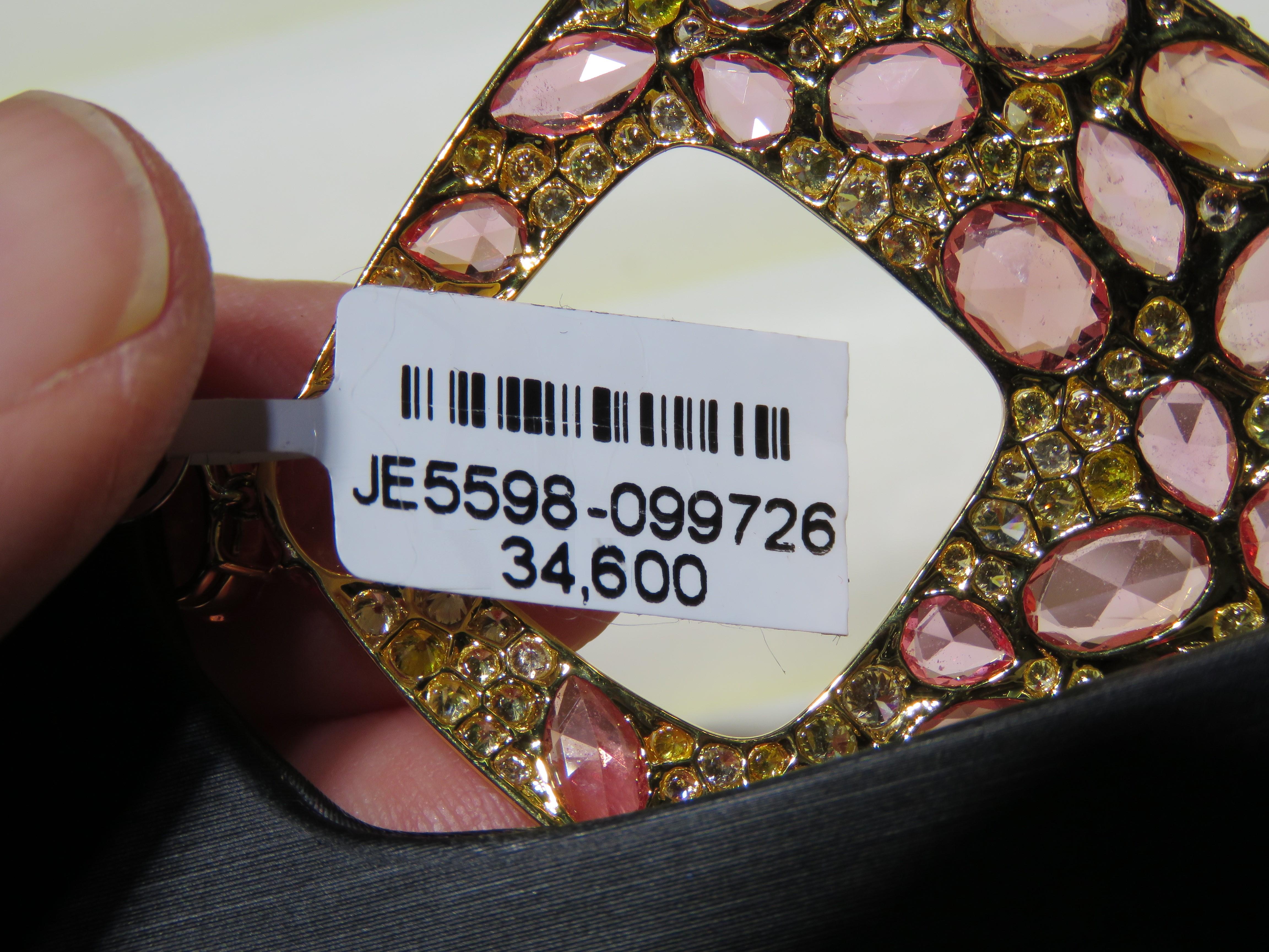 NEU $34, 600 18KT Seltene Fancy 40CT Orange Saphir Gelbe Diamant-Ohrhänger, neu mit Diamanten im Angebot 3