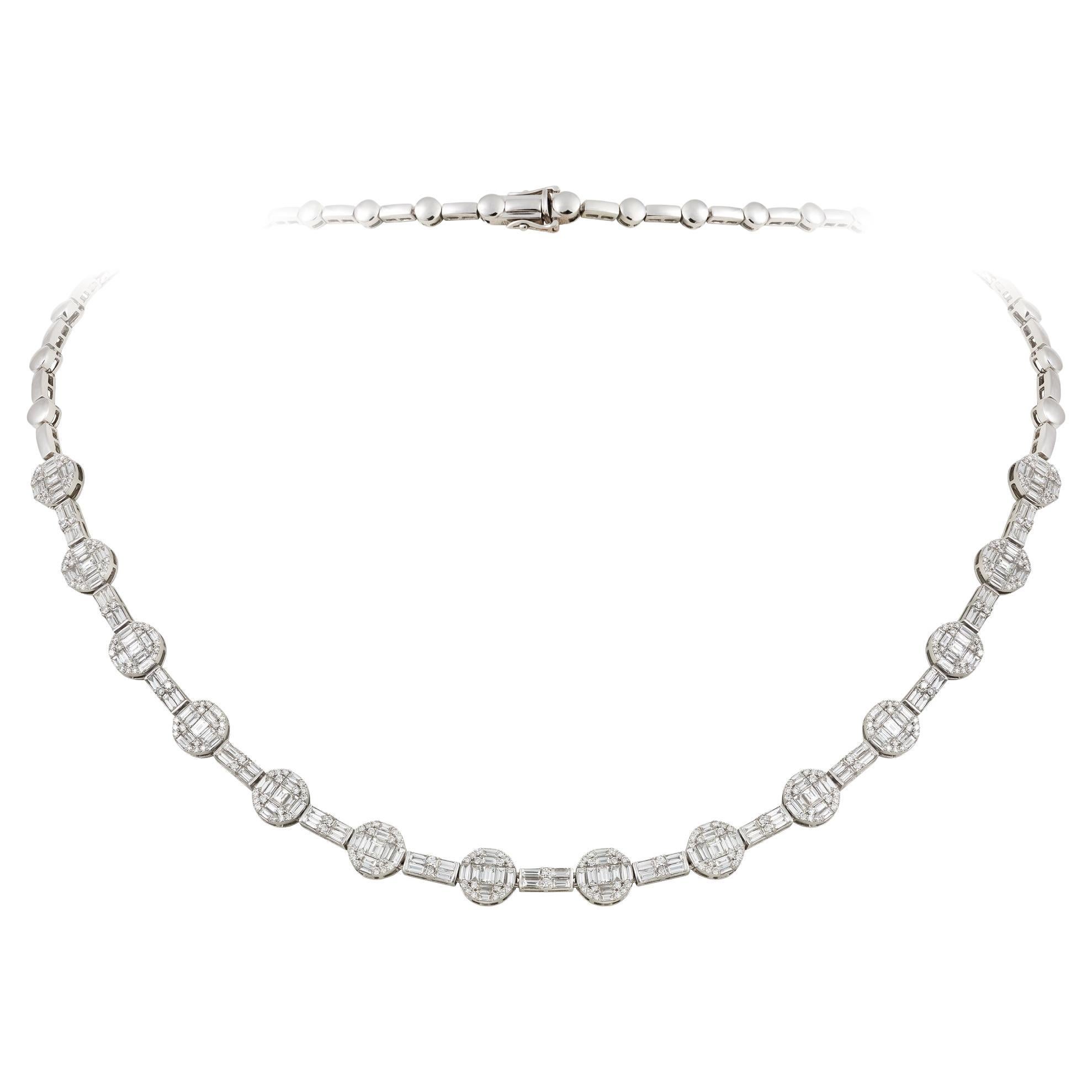 NWT $36, 500 Collana di diamanti 18KT Fancy Large 5.50CTS Outstanding Fancy