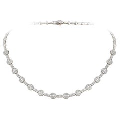 NWT $36, 500 18KT Fancy Large 5.50CTS Outstanding Fancy Diamond Necklace