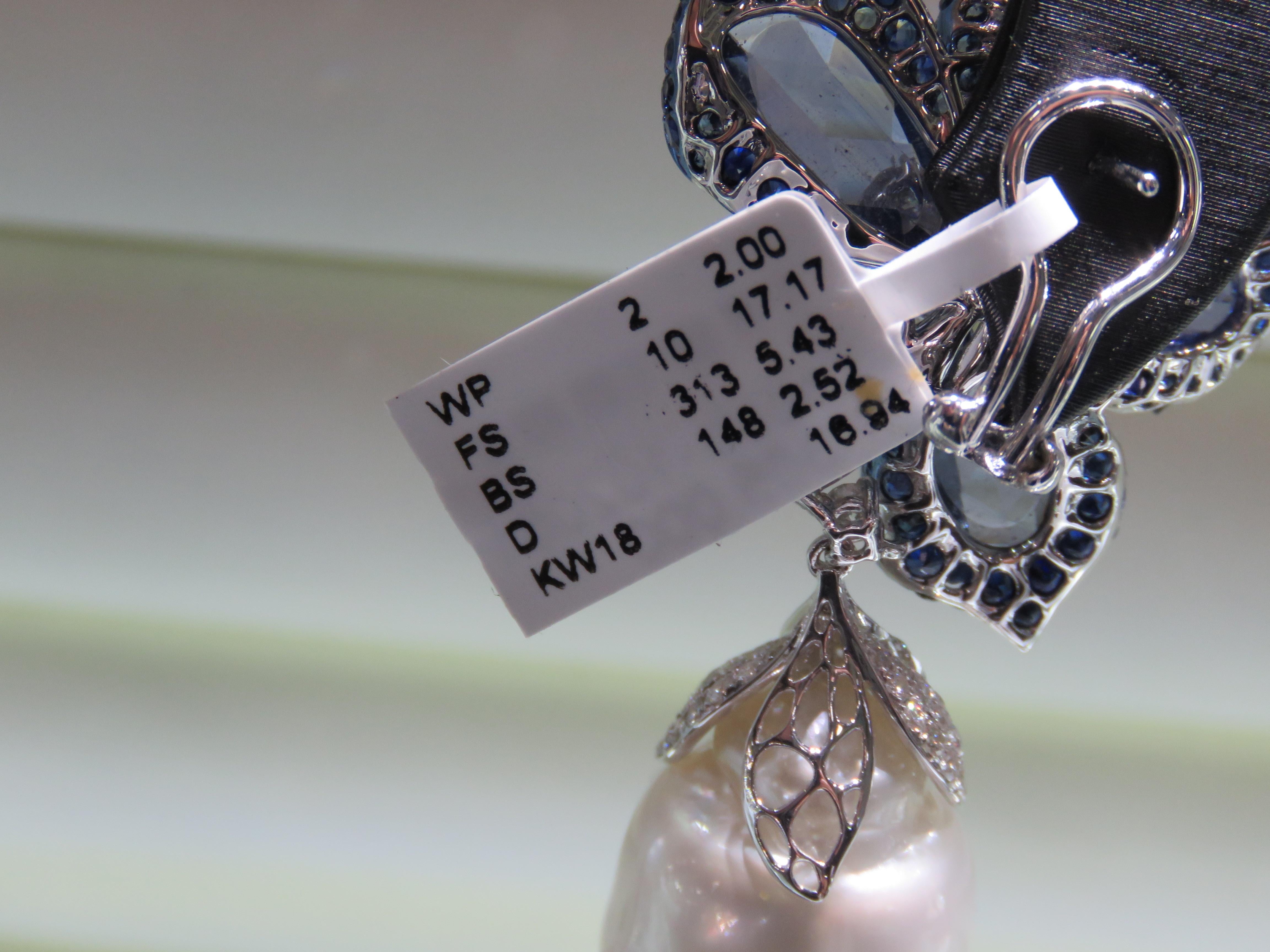 NEU $36, 500 18KT Gold Seltene Barockseeperlen-Ohrhänger mit wunderschönen Diamanten, selten, neu mit Etikett Damen im Angebot