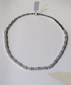NWT $36, 000 Important 18KT Gorgeous Glittering Fancy 6.50CT Diamond Necklace