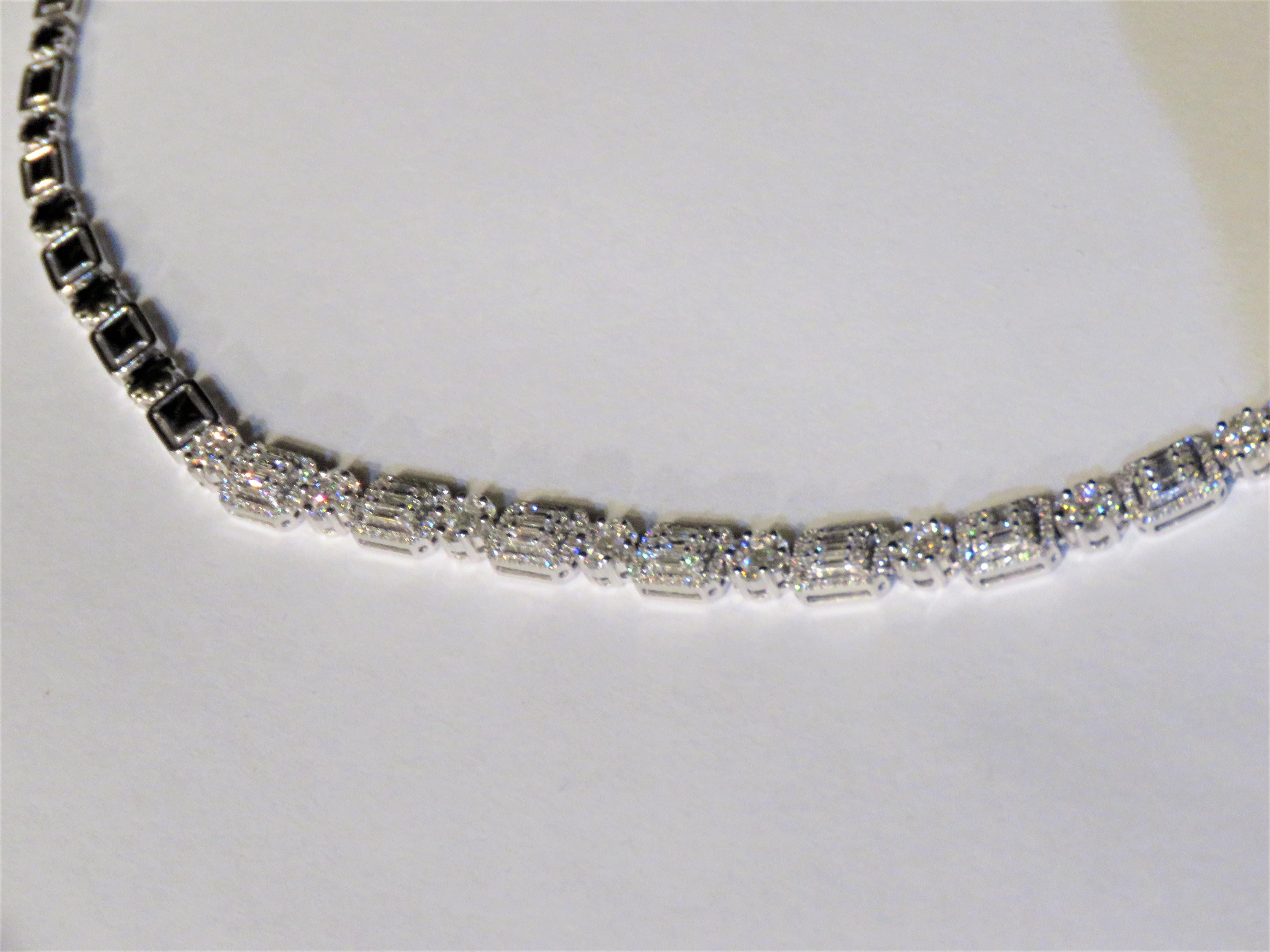 NWT $36, 000 Importante collana di diamanti 18KT con taglio fantasia da 6,50 carati, splendidamente scintillante In condizioni Nuovo in vendita a New York, NY