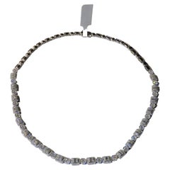 18KT prächtige glitzernde Diamant-Halskette mit 6,50 Karat im Phantasieschliff, N NWT 36.000 USD