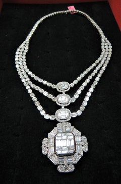 NWT $366, 747 Rare Fancy 18 Karat Gold Gorgeous 40 Carat Diamond Drop Necklace