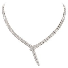 NWT $37, 500 18KT Fancy Gran Diamante Brillante Fancy Serpiente Serpiente Collar