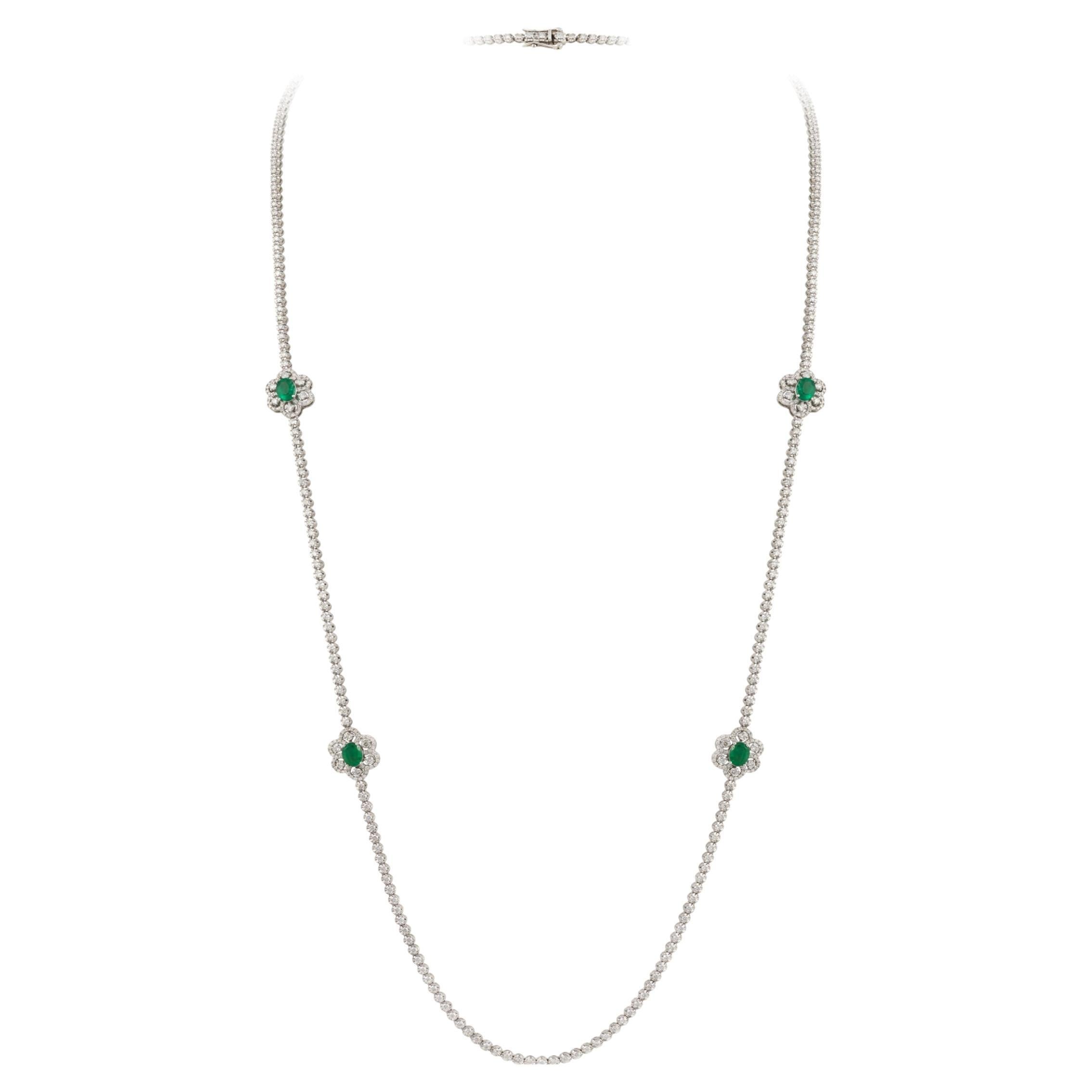 NWT $ 39, 500 18KT Oro Raro Importante Fantasía 10CT Esmeralda Collar de Diamantes Gota