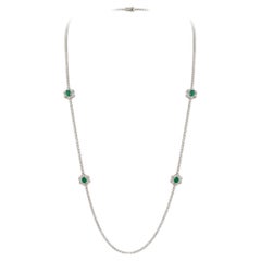 NWT $39, 500 18KT Gold Rare Important Fancy 10CT Emerald Diamond Drop Necklace