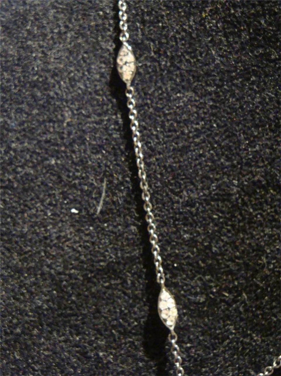 Women's NWT $4, 800 Fancy Glittering 14.50CT Black White Sapphire Pendant Necklace For Sale