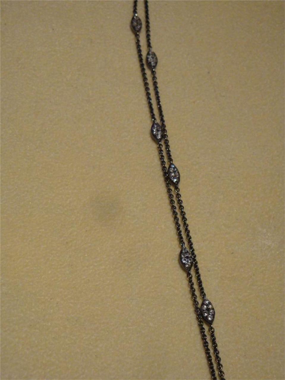 NWT $4, 800 Fancy Glittering 14.50CT Black White Sapphire Pendant Necklace For Sale 2