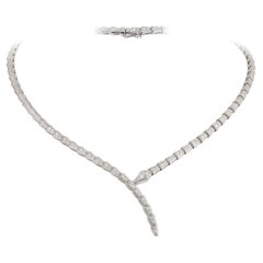 NWT $40, 000 Collana Serpent Snake 18KT Fancy Large Glittering Diamond