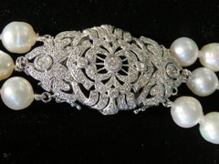 NWT $40, 000 18KT Gold Fancy Triple Strand South Sea Pearl Diamond Necklace