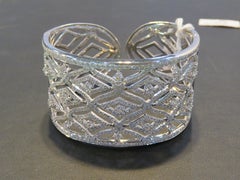 NEU $44, 400 Important 18KT Gold Fancy Glittering Diamant-Armreif-Armreif-Manschettenknöpfe