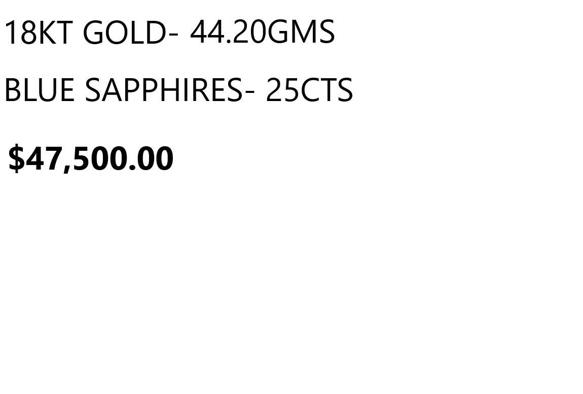 NWT $47, 500 Collana a filo lungo in oro 18KT con zaffiri blu 25CT In condizioni Nuovo in vendita a New York, NY