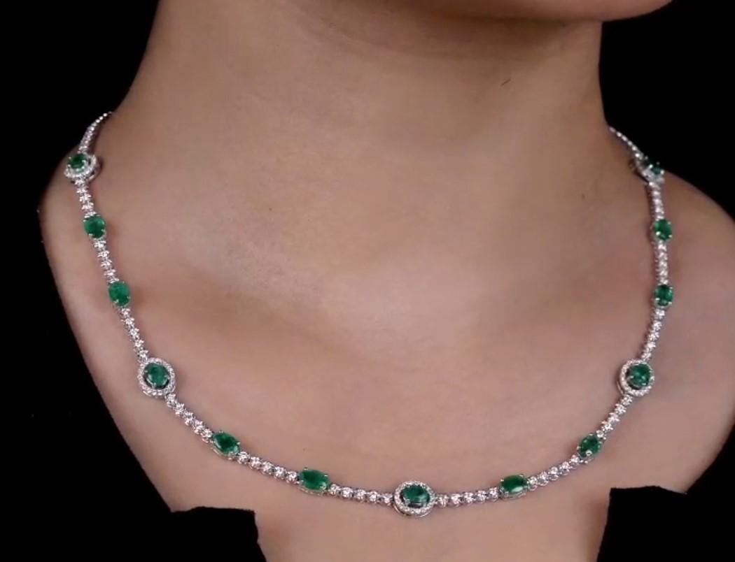 NWT $47, 500 Important Collier en or 18KT avec diamant et émeraude de fantaisie Neuf - En vente à New York, NY