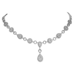 NWT $48, 000 18KT Gold Gorgeous Fancy Diamond Drop Necklace