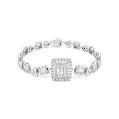 Bracelet fantaisie en or 18 carats avec diamants baguettes pailletés rares, 48 $, 800 $