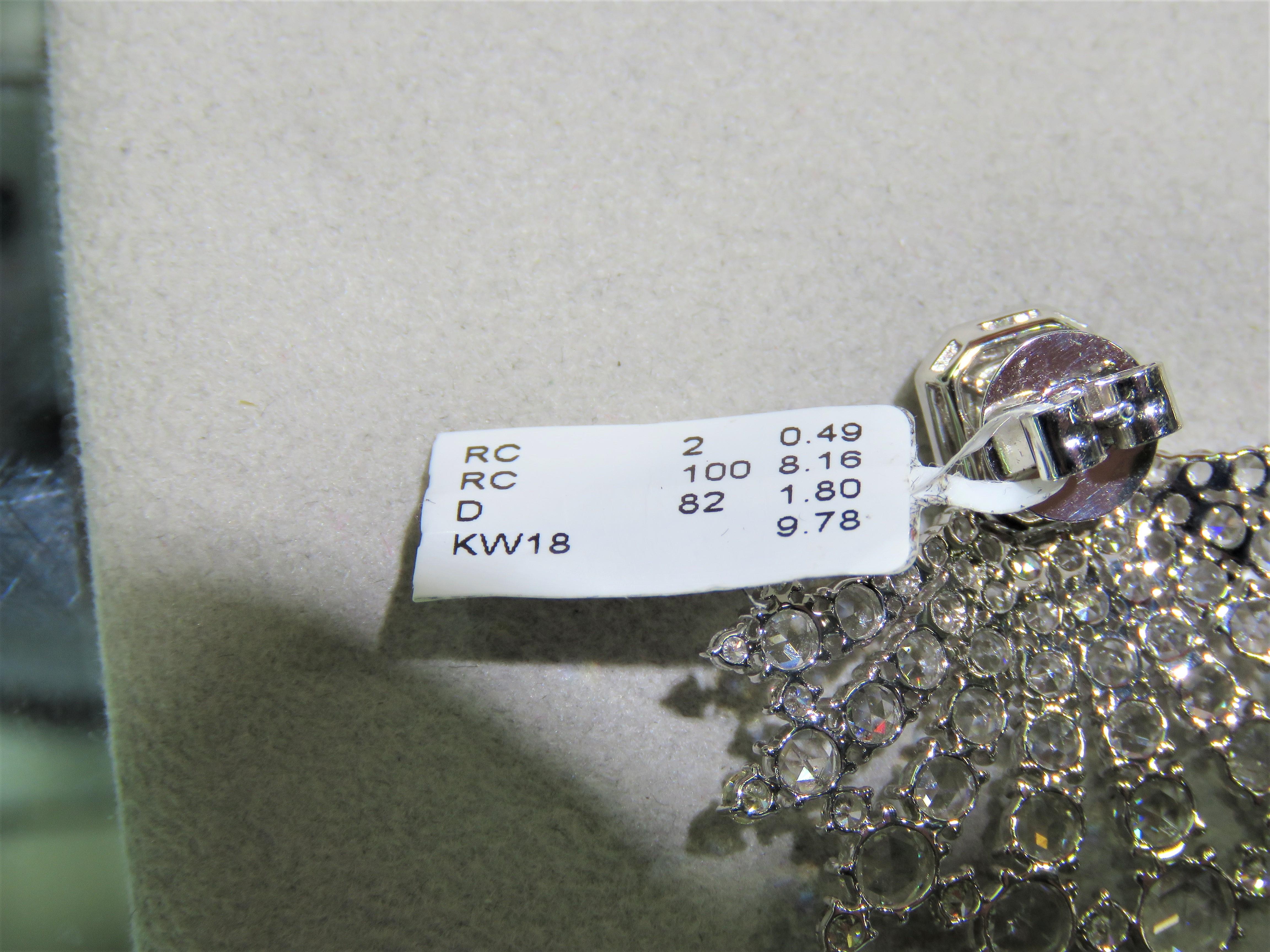 48,700 18KT Gold Fancy 10ct Wunderschöne glitzernde Diamant-Ohrringe im Rosenschliff im Zustand „Neu“ im Angebot in New York, NY