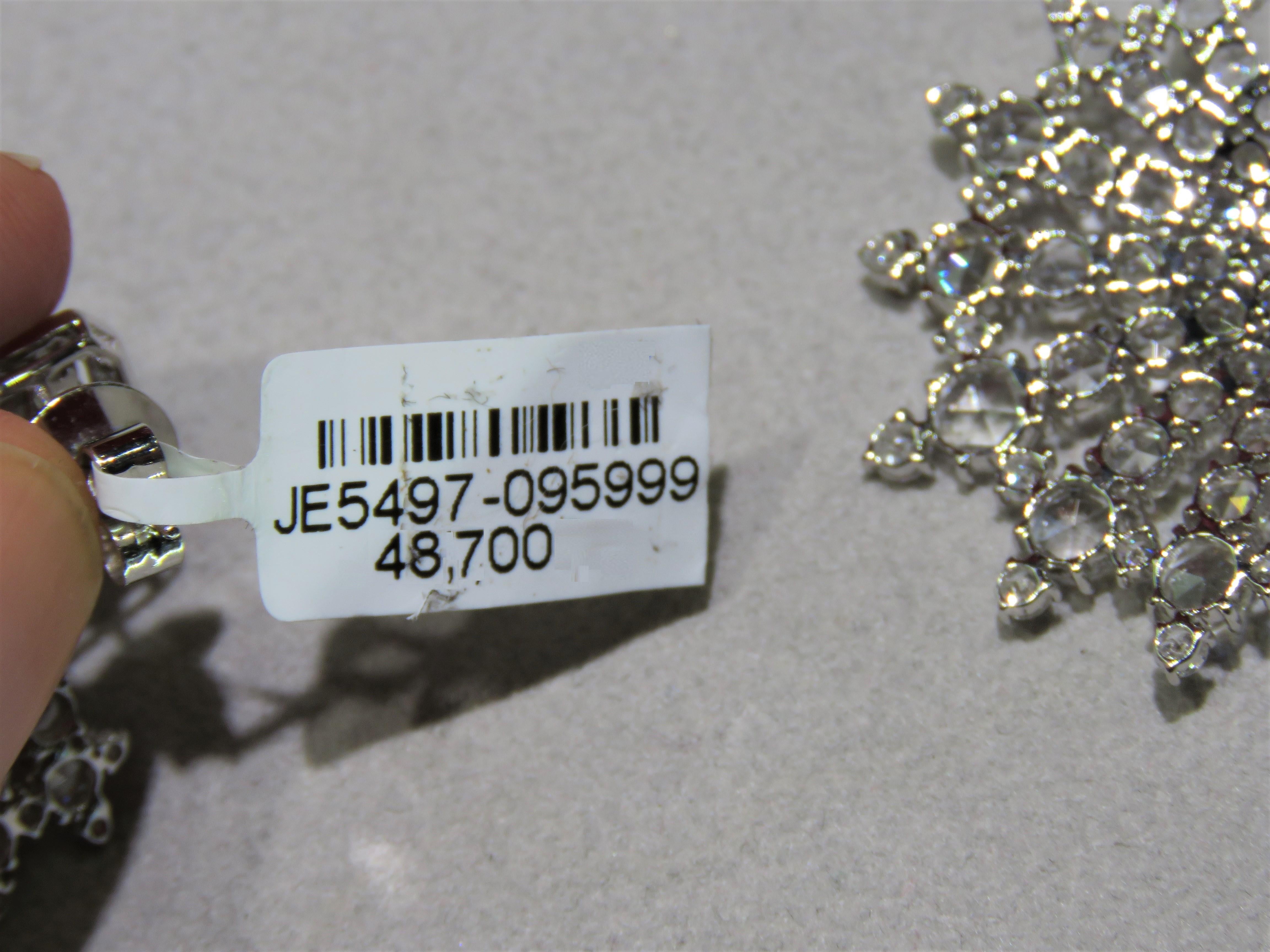 Women's NWT$48, 700 18KT Gold Fancy 10ct Gorgeous Glittering Rose Cut Diamond Earrings For Sale