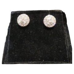 NWT $5, 500 18 Karat Gold Fancy Glittering Diamond Stud Earrings