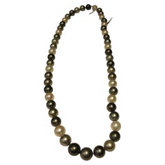 Collana NWT da 50.000 $, rara, in oro 18 carati con perle di Tahiti e del Mar del Sud e diamanti