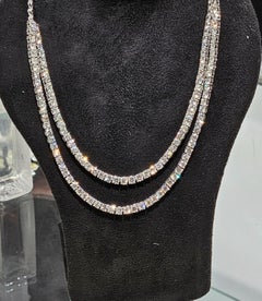 Rare Fancy 18 Karat Gold Gorgeous Double 2 Strand Large Diamond Necklace