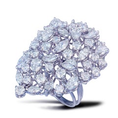 NWT $55, 000 18KT Fancy Large Magnificent Glittering 8CT Fancy Diamond Ring