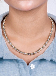 NWT $57, 500 18KT Gold Fancy Large Glittering Fancy Diamond X Strand Necklace