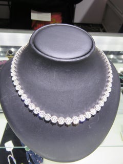 NWT $58, 000 Important 18KT Gorgeous Glittering Fancy Diamond Tennis Necklace