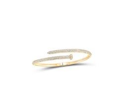 NWT 6.500 $ Pulsera tipo brazalete de oro amarillo de 14 quilates con diamantes «Fancy» raros y preciosos
