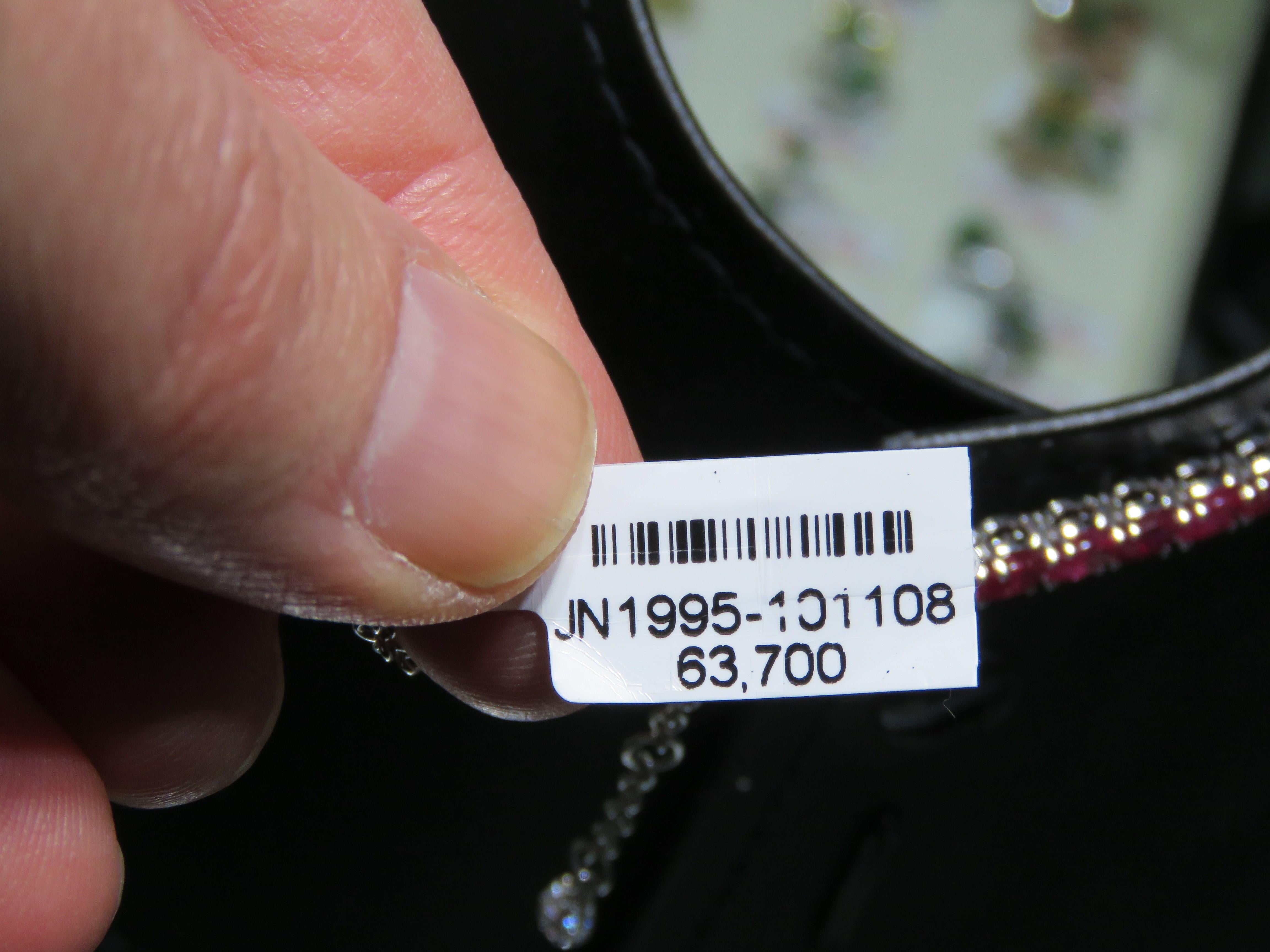 NWT $63, 700 18KT Large 35CT Fancy Glittering Fancy Ruby Diamond Drop Necklace For Sale 1