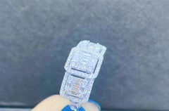 NWT $6, 449 18KT Gold Rare Large Triple Diamond Tier Engagement / Cocktail Ring