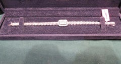 NWT $65, 238 18KT Gorgeous Glittering Fancy Large Baguette Tennis Bracelet