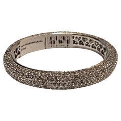 NWT $7, 200 Fancy Glittering 25CT White Sapphire Bracelet Bangle Cuff