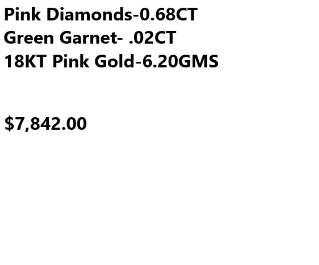 NWT $7, 842 Importante anello Pantera in oro 18KT con diamanti Pink Diamond In condizioni Nuovo in vendita a New York, NY