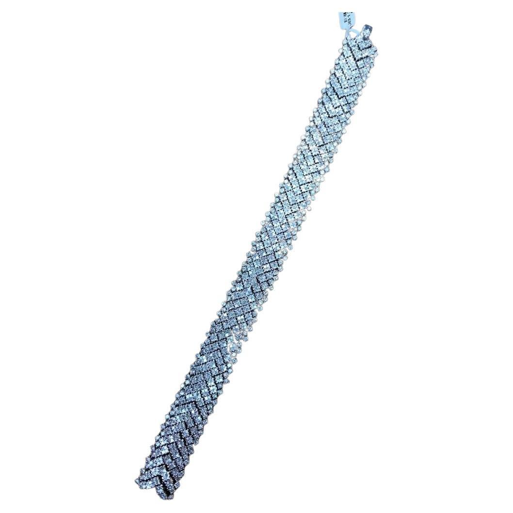 NEU $70, 000 18KT Gold Prächtiges, seltenes, seltenes 12CT Weißes Diamantarmband, Magnificent