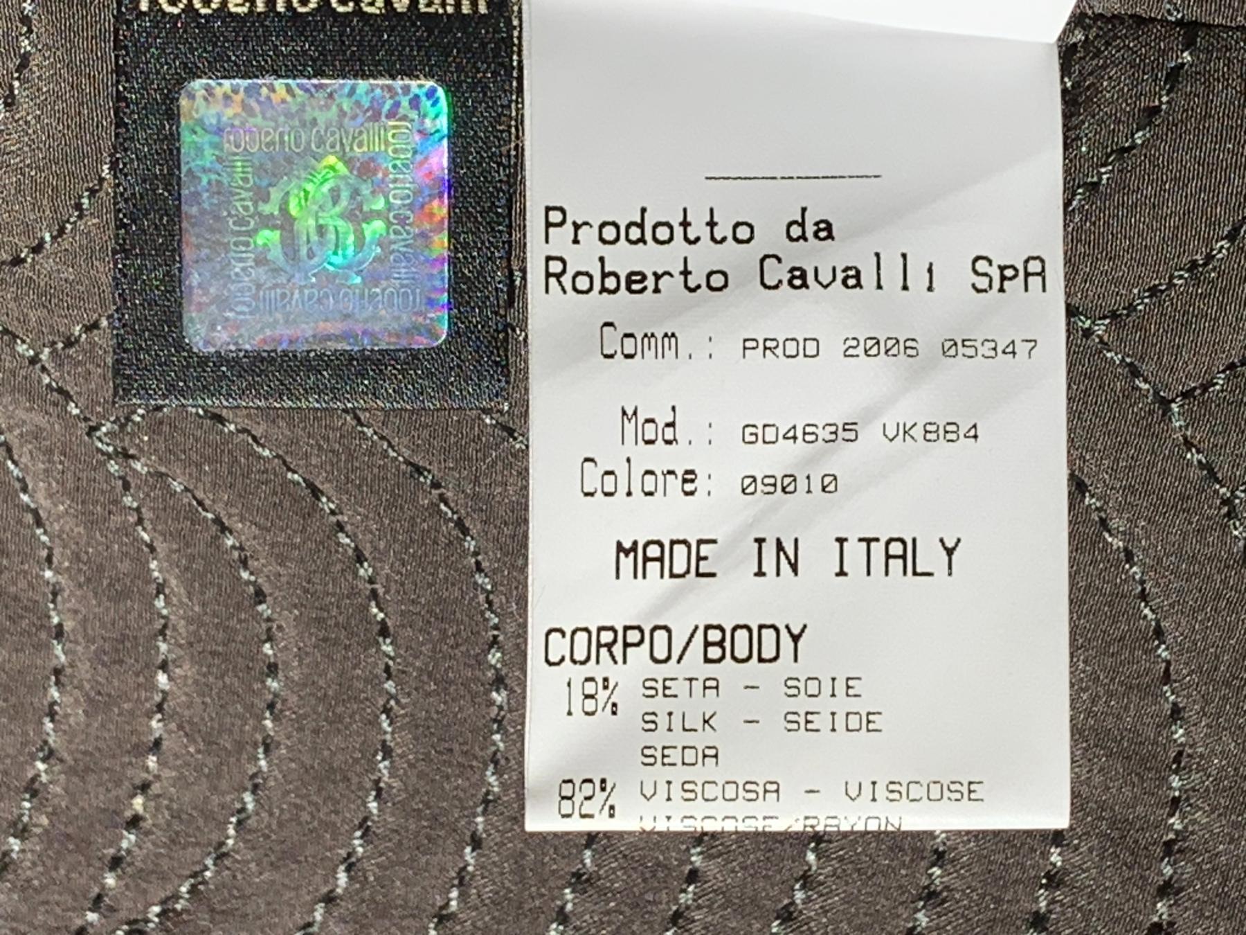 NEU $7380 Roberto Cavalli H/W 2006 Metallic Goldfarbene Weste aus Samt mit Zobelbesatz 6 im Angebot 5