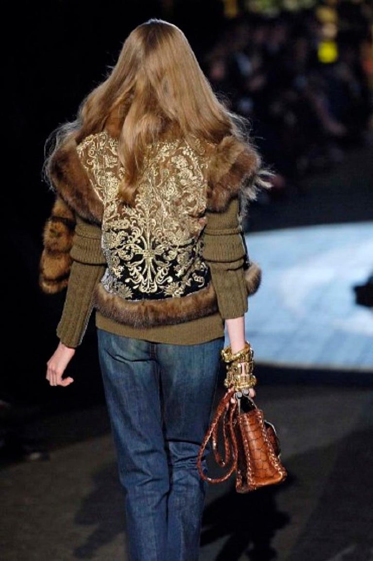 NWT $7380 Roberto Cavalli FW 2006 Metallic Gold Painted  display picture 3