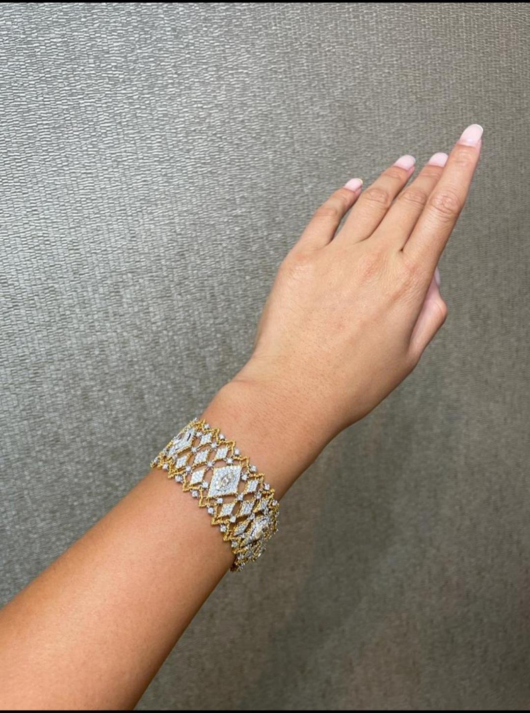 NEU $75, 000 18KT Prächtiges, seltenes, Fancy Gelbes Diamant-Armband mit weißen Diamanten, weißem Diamanten im Zustand „Neu“ im Angebot in New York, NY
