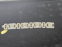NWT $80, 000 Bracciale con diamanti in oro 18KT Fancy Gorgeous Glittering Deco Design