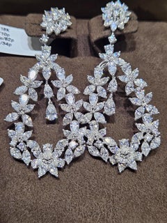 NEU 90, 000 18KT Fancy Wunderschöne glitzernde 15CT Diamant-Ohrhänger, neu mit Etikett