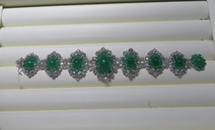 NWT $94, 000 Bracciale in oro 18KT Raro Importante Smeraldo Diamante 50CT