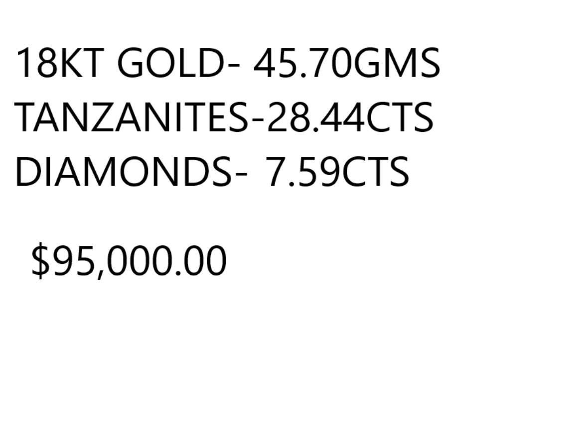 Mixed Cut NWT $95 000 18KT Fancy Large Glittering Large Tanzanite Diamond Necklace For Sale