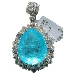 NEU 984, 000 18KT Prächtige, seltene, ausgefallene Paraiba-Turmalin-Diamant-Halskette, neu mit Fancy