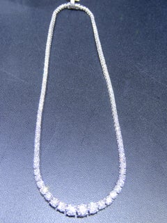 NWT $99, 000 18KT Fancy Large Glittering Fancy Graduate Diamond Strand Necklace