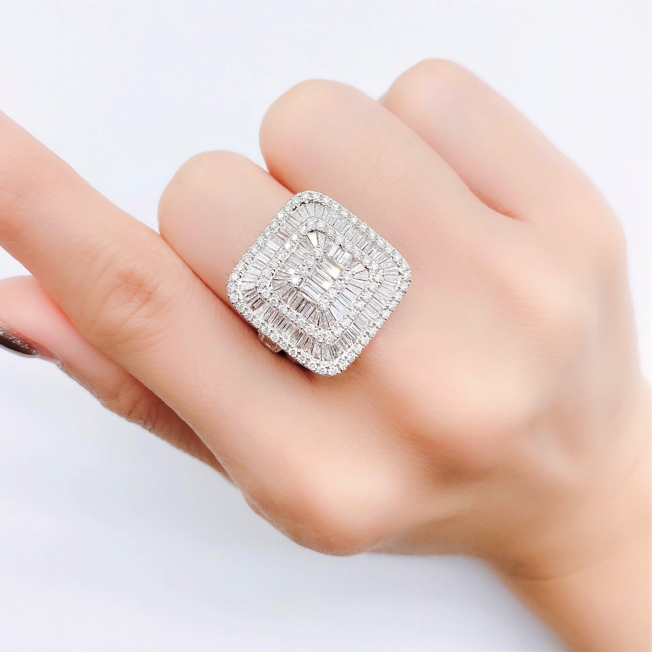 large baguette diamond ring